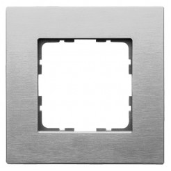 Рамка 1-постовая алюминий Jasmart G1001AS