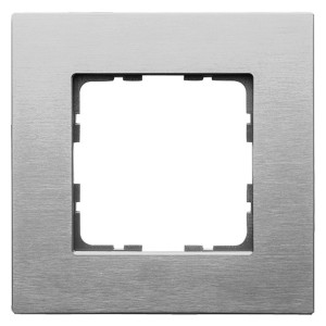 Рамка 1-постовая алюминий Jasmart G1001AS
