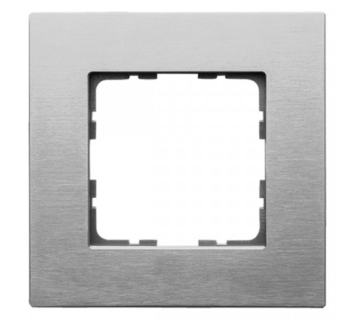 Рамка 1-постовая алюминий Jasmart G1001AS