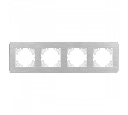 Рамка на 4 поста алюминиевая Arlight FRM-AKIRY-AL-4-SR 049731 Рамка на 4 поста алюминиевая Arlight FRM-AKIRY-AL-4-SR 049731