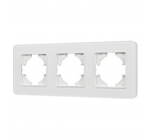 Рамка на 3 поста стеклянная Arlight FRM-OMALI-SFGS-3-WH 049712