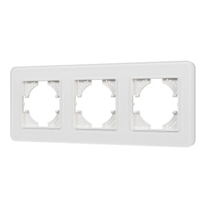 Рамка на 3 поста стеклянная Arlight FRM-OMALI-SFGS-3-WH 049712