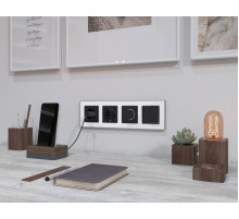 Лицевая панель Alfa (Черный матовый) для терморегулятора теплого пола Quant Ambrella Volt AP8057