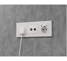 Лицевая панель Alfa (Белый матовый) для TV двойной розетки Quant Ambrella Volt AP1333