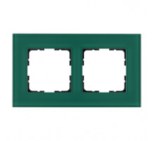 Рамка 2-постовая стекло цвет Лазурный Jasmart G1002GJ