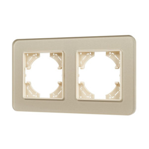 Рамка на 2 поста стеклянная Arlight FRM-OMALI-SFGS-2-GD 049711