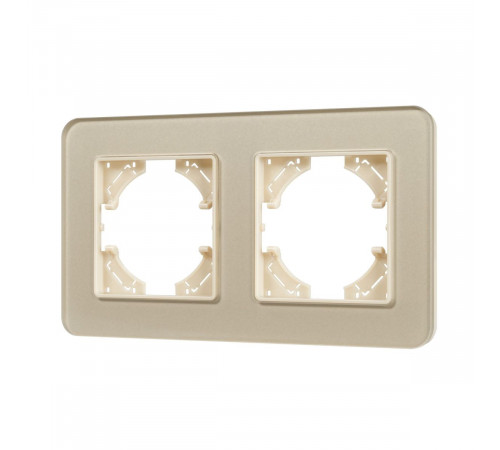 Рамка на 2 поста стеклянная Arlight FRM-OMALI-SFGS-2-GD 049711 Рамка на 2 поста стеклянная Arlight FRM-OMALI-SFGS-2-GD 049711