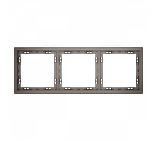 Рамка пластиковая Voltum S70 на 3 пост, (капучино) VLS100314