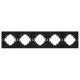 Рамка пластиковая на 5 постов Arlight FRM-TENDO-SFPL-5-BK 054657