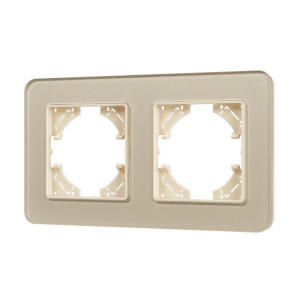 Рамка на 2 поста стеклянная Arlight FRM-OMALI-GS-2-GD 049695