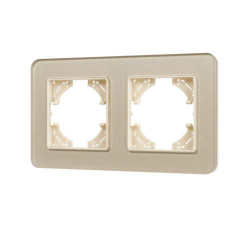 Рамка на 2 поста стеклянная Arlight FRM-OMALI-GS-2-GD 049695