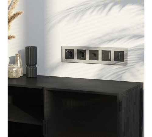 Рамка на 5 постов Werkel Slab (дымчатый софт) W0052917 4690389218477 a071630