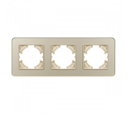 Рамка на 3 поста стеклянная Arlight FRM-OMALI-SFGS-3-GD 049715 Рамка на 3 поста стеклянная Arlight FRM-OMALI-SFGS-3-GD 049715