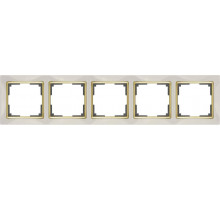 Рамка Werkel Snabb на 5 постов слоновая кость/золото WL03-Frame-05-ivory/GD 4690389083945