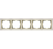 Рамка Werkel Snabb на 5 постов слоновая кость/золото WL03-Frame-05-ivory/GD 4690389083945