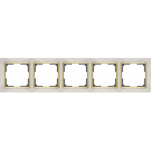 Рамка Werkel Snabb на 5 постов слоновая кость/золото WL03-Frame-05-ivory/GD 4690389083945