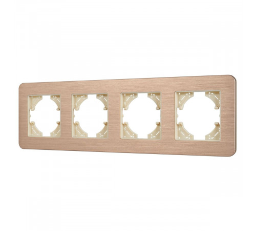 Рамка на 4 поста алюминиевая Arlight FRM-AKIRY-AL-4-GD 049733