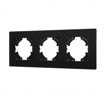 Рамка на 3 поста пластиковая Arlight FRM-PERIO-PL-3-BK 049755