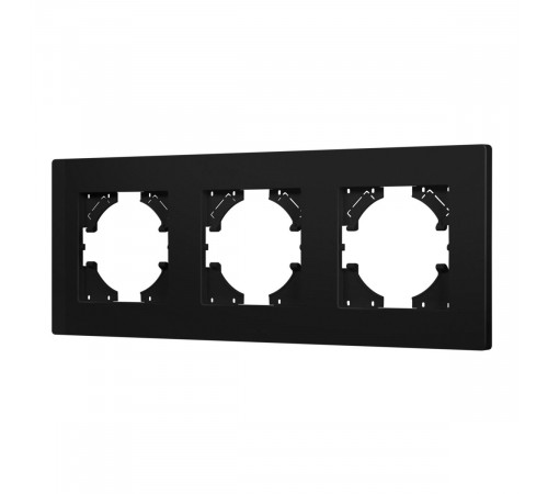 Рамка на 3 поста пластиковая Arlight FRM-PERIO-PL-3-BK 049755