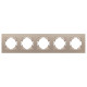 Рамка на 5 постов пластиковая Arlight FRM-PERIO-PL-5-GD 049765