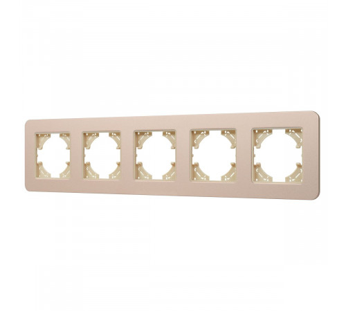 Рамка на 5 постов алюминиевая Arlight FRM-AKIRY-SFAL-5-GD 049748 Рамка на 5 постов алюминиевая Arlight FRM-AKIRY-SFAL-5-GD 049748