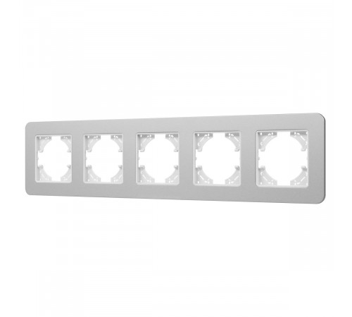 Рамка на 5 постов алюминиевая Arlight FRM-AKIRY-SFAL-5-SR 049746 Рамка на 5 постов алюминиевая Arlight FRM-AKIRY-SFAL-5-SR 049746