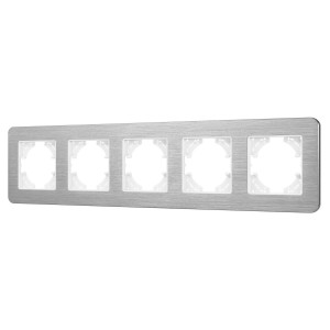 Рамка на 5 постов алюминиевая Arlight FRM-AKIRY-AL-5-SR 049734