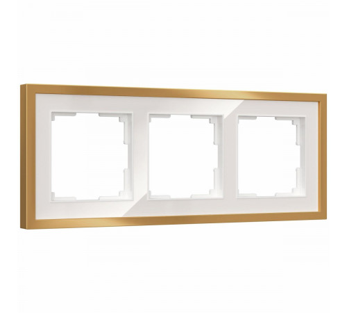Рамка на 3 поста Baguette белый/золотистая латунь 4690389219689 W0032853 a072284
