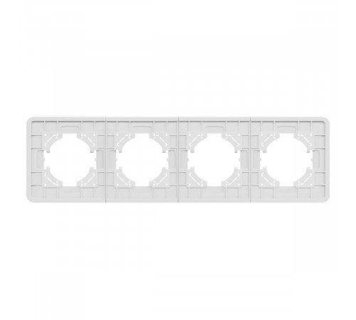 Рамка на 4 поста стеклянная Arlight FRM-OMALI-GS-4-WH 049700 Рамка на 4 поста стеклянная Arlight FRM-OMALI-GS-4-WH 049700