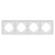 Рамка на 4 поста стеклянная Arlight FRM-OMALI-GS-4-WH 049700
