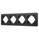 Рамка на 4 поста алюминиевая Arlight FRM-AKIRY-SFAL-4-BK 049744