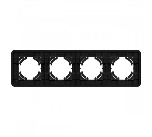 Рамка на 4 поста стеклянная Arlight FRM-OMALI-GS-4-BK 049701 Рамка на 4 поста стеклянная Arlight FRM-OMALI-GS-4-BK 049701