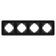 Рамка на 4 поста стеклянная Arlight FRM-OMALI-GS-4-BK 049701