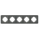 Рамка на 5 постов стеклянная Arlight FRM-OMALI-GS-5-GR 049706