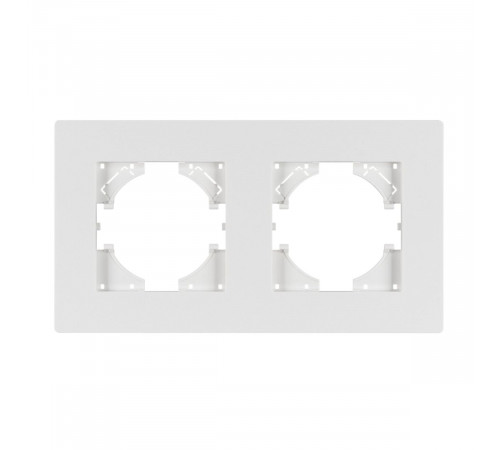 Рамка на 2 поста пластиковая Arlight FRM-PERIO-PL-2-WH 049750 Рамка на 2 поста пластиковая Arlight FRM-PERIO-PL-2-WH 049750