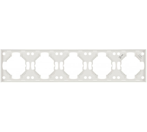 Рамка для розеток и выключателей ЭРА Arktik 16-5005-01 на 5 постов белый Б0070584