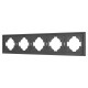 Рамка пластиковая на 5 постов Arlight FRM-TENDO-SFPL-5-GR 054659