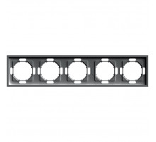 Рамка 5-местная Stekker Эмили PFR00-5005-09 антрацит soft touch 49940