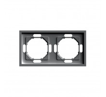Рамка 2-местная Stekker Эмили PFR00-5002-09 антрацит soft touch 49937