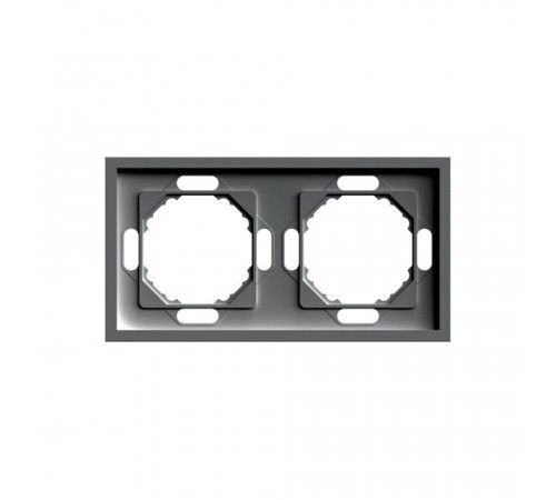 Рамка 2-местная Stekker Эмили PFR00-5002-09 антрацит soft touch 49937 Рамка 2-местная Stekker Эмили PFR00-5002-09 антрацит soft touch 49937