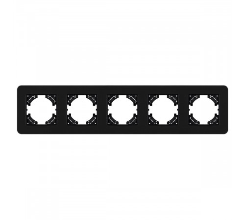 Рамка на 5 постов стеклянная Arlight FRM-OMALI-SFGS-5-BK 049721