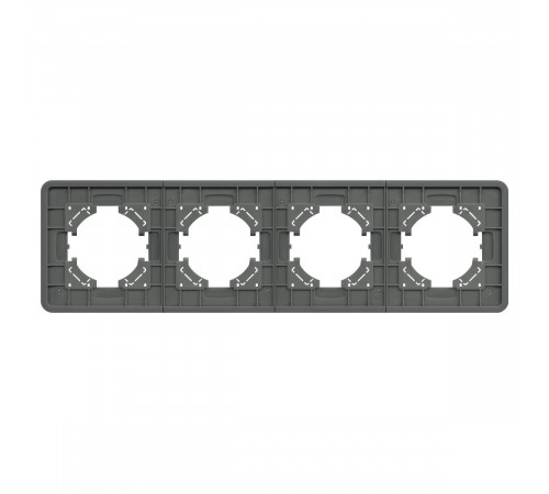Рамка на 4 поста стеклянная Arlight FRM-OMALI-SFGS-4-GR 049718 Рамка на 4 поста стеклянная Arlight FRM-OMALI-SFGS-4-GR 049718