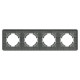 Рамка на 4 поста стеклянная Arlight FRM-OMALI-SFGS-4-GR 049718