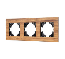 Рамка на 3 поста из натурального дерева Arlight FRM-XSILO-WD-3-SNL 051276