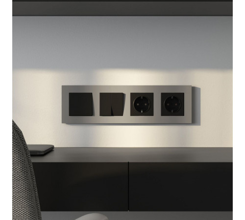 Рамка на 4 поста Werkel Slab (дымчатый софт) W0042917 4690389218453 a071628