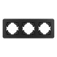 Рамка на 3 поста алюминиевая Arlight FRM-AKIRY-SFAL-3-BK 049741