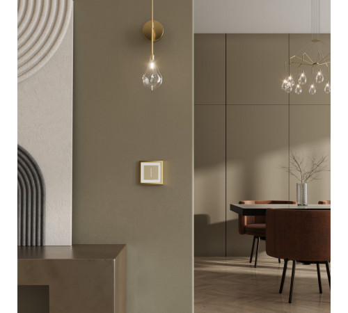 Рамка на 1 пост Baguette белый/золотистая латунь 4690389219665 W0012853 a072282