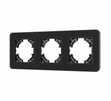 Рамка на 3 поста стеклянная Arlight FRM-OMALI-SFGS-3-BK 049713