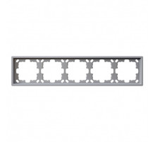 Рамка серия FD 5-постовая, цвет Белый матовый (soft touch) Jasmart FD1005PWM