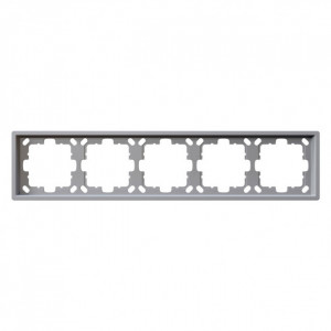 Рамка серия FD 5-постовая, цвет Белый матовый (soft touch) Jasmart FD1005PWM